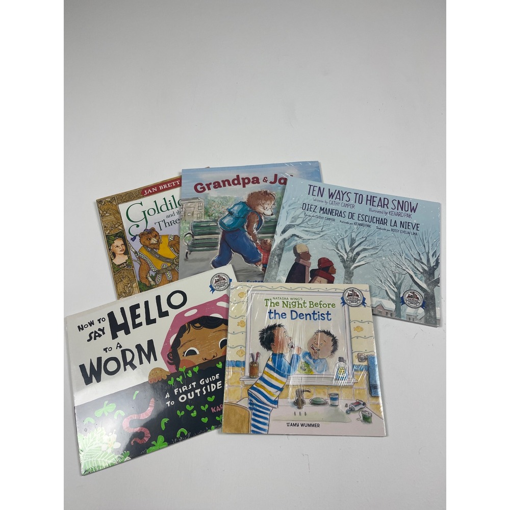 Dolly Parton Imagination Library 5 Book Lot Jan Brett Goldilocks Worm - Picture 1 of 6